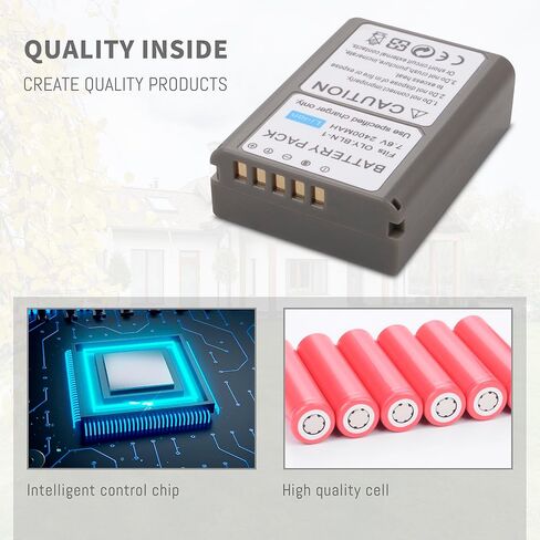 2Pack BLN-1 Battery with Dual Fast Charger Compatible for Olympus BLN-1, BCN-1, for Olympus OM-D E-M1, OM-D E-M5, Pen E-P5 E-M5 MKII, Pen-F/E-P5, HLD-6 Digital Camera Upgrade 7.6V 2400MAH in Kuwait