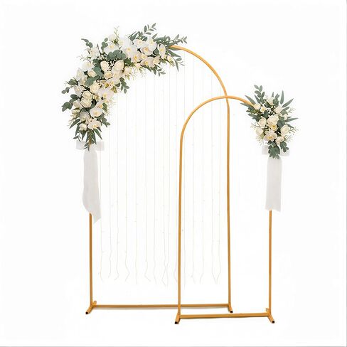 Blac Panther Arch Backdrop stand (7.2FT+6FT) - 2Pack Gold Balloon Arch Stand for Birthday Party, Baby Shower, Graduation ceremony ,Home Decor and Wedding Decoration. in Kuwait