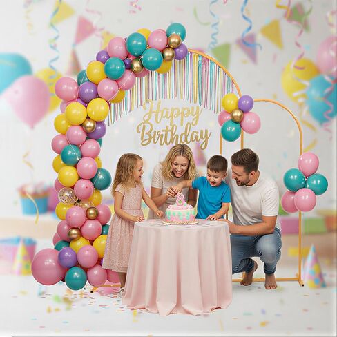 Blac Panther Arch Backdrop stand (7.2FT+6FT) - 2Pack Gold Balloon Arch Stand for Birthday Party, Baby Shower, Graduation ceremony ,Home Decor and Wedding Decoration. in Kuwait