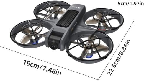 VR FPV Drone, Experience First-Person View Flight, Comes With a VR Goggle Kit and Remote Controller. The Drone Features a Full Propeller Protection Guard and Collision-Resistant Structure, Making It Easy to Operate and Perfect for Beginners. Equipped With in Kuwait