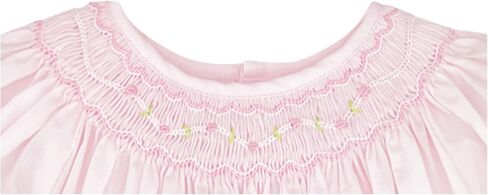 Petit Ami Baby Girls’ Smocked Daygown with Voile Insert, Preemie, Pink in Kuwait