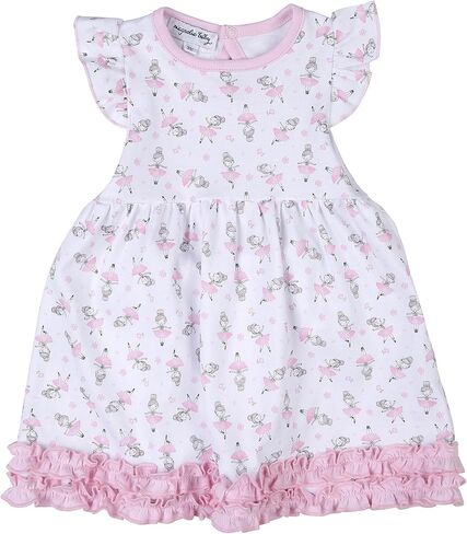 Magnolia Baby Baby Girl Prima Ballerina Printed Flutters Dress Set Pink in Kuwait