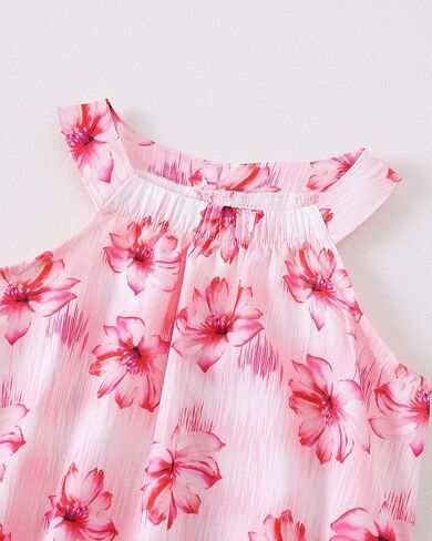 sweetabby Toddler Baby Girl Clothes Ruffle Sleeveless Dress Infant Halter Beach Sundress Summer Outfits Toddler Dress in Saudi Arabia