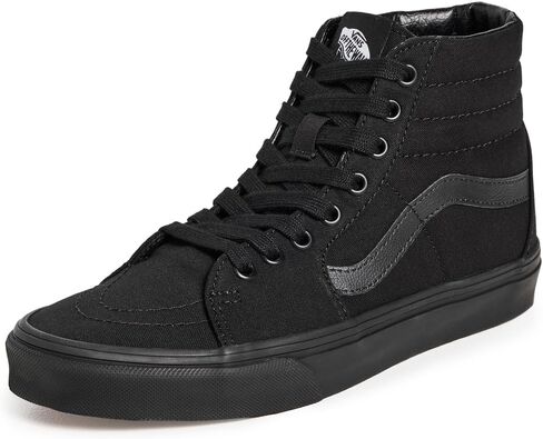 Vans Sk8-Hi (Black/Black/Black) Men's Skate Shoes-6 in Saudi Arabia