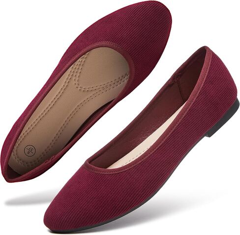 hash bubbie Women's Flats Shoes Ballet Flats Dress Shoes Round Toe Comfortable Suede Slip on Shoes for Women Work Loafers Shoes in Kuwait