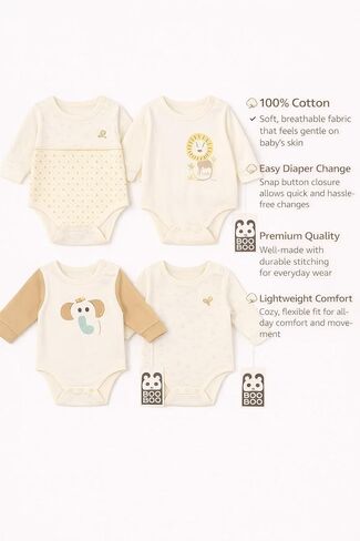 سروال قصير للجنسين من Boo Boo Baby - عبوة مكونة من 4 قطع in Kuwait