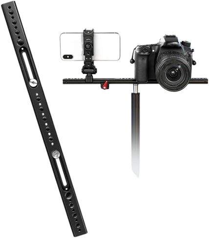 ملحق كاميرا السكك الحديدية الطويلة لحلف شمال الأطلسي متوافق مع كاميرات DSLR سبائك الألومنيوم 1/4 "3/8" موضوع للبث المباشر لمدونة الفيديو in Kuwait