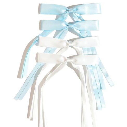 CÉLLOT Double Layer Hair Bows Clips Red Hair Ribbon Clips Ponytail Holder Accessories for Women Girls Toddlers Teens Kids in Kuwait