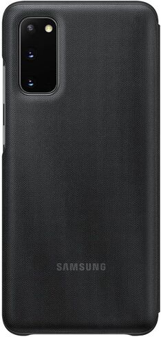 SAMSUNG Galaxy S20 Case, LED Acrylic Wallet Cover - Black (US Version with Warranty) (EF-NG980PBEGUS) in Saudi Arabia