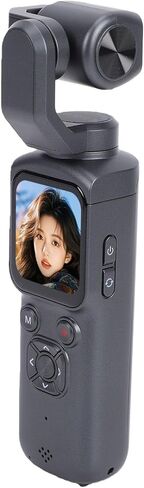 Portable 4K Vlogging Camera with WiFi, 64MP Photo, 1.72", AntiShaking, 330° Face Tracking, Time Lapse, Slow Motion, for TikTok Outdoor Travel in Kuwait