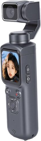 Portable 4K Vlogging Camera with WiFi, 64MP Photo, 1.72", AntiShaking, 330° Face Tracking, Time Lapse, Slow Motion, for TikTok Outdoor Travel in Kuwait