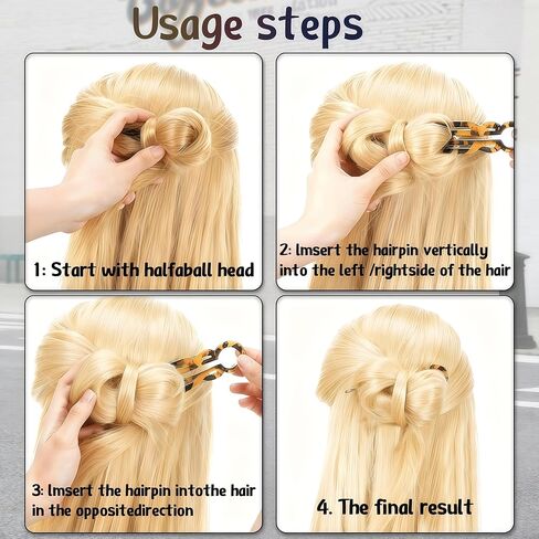 4PCS Prestige French Hair Pins - Serrated Anti-Slip Design, Curved Angle for Better Head Fit, New Elegant Hair Accessories for Women, Suitable for All Hair Types in Kuwait