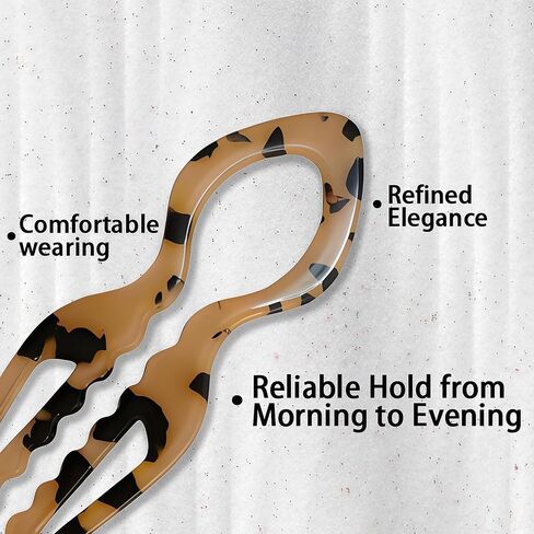 4PCS Prestige French Hair Pins - Serrated Anti-Slip Design, Curved Angle for Better Head Fit, New Elegant Hair Accessories for Women, Suitable for All Hair Types in Kuwait