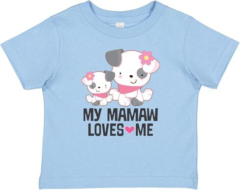 inktastic My Mamaw Loves Me Girls Granddaughter Outfit Baby T-Shirt in Kuwait