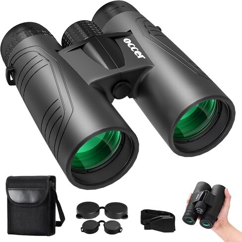 Occer 15x42 Binoculars for Adults High Powered - Large View HD Binoculars with Clear Low Light Vision - Lightweight Hunting Binoculars for Bird Watching Travel Cruise Hiking Sports - Black in Kuwait