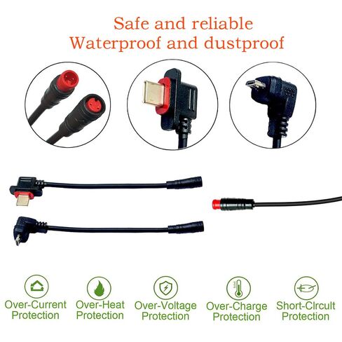 24.9ft/7.6m Power Charging Cable for Blink Outdoor 4 (4th Gen)&(3rd Gen)&Blink XT2/XT, Weatherproof Charging Extender Cable with Extra Type C and Micro USB Charging Connector Continuously in Kuwait