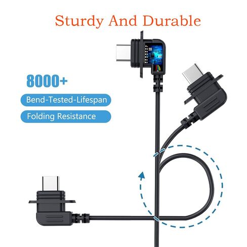 24.9ft/7.6m Power Charging Cable for Blink Outdoor 4 (4th Gen)&(3rd Gen)&Blink XT2/XT, Weatherproof Charging Extender Cable with Extra Type C and Micro USB Charging Connector Continuously in Kuwait