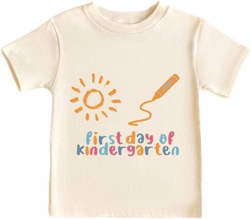 listery First Day of Kindergarten Shirt Back to School T Shirt Toddler Cute Kindergarten Shirts in Kuwait