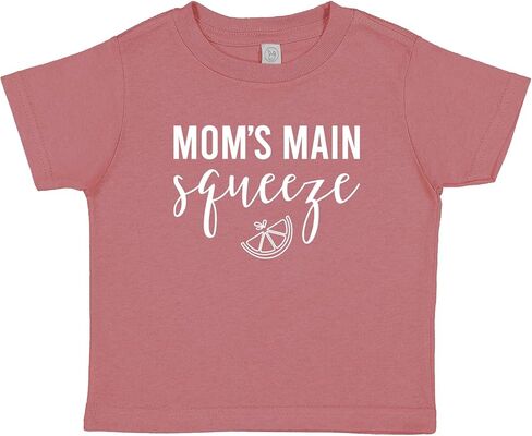 تي شيرت Mom's Main Squeeze بأكمام قصيرة للجنسين | مطابقة الأسرة | مقاسات الأطفال والرضع والكبار 434 in Kuwait