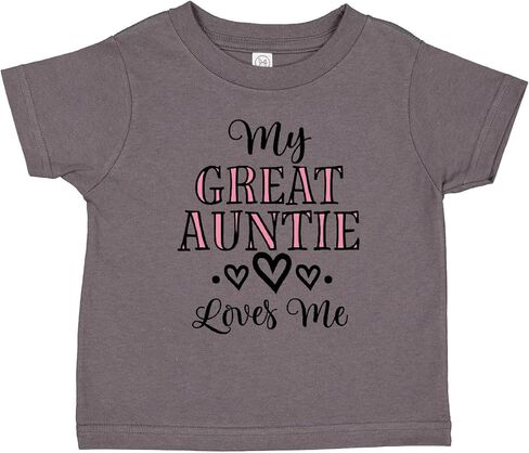 تي شيرت Inktastic My Great Auntie Loves Me Girls Hearts للأطفال الصغار in Kuwait