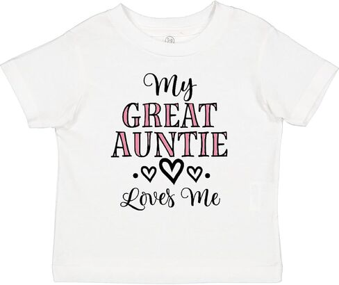 inktastic My Great Auntie Loves Me Girls Hearts Toddler T-Shirt in Saudi Arabia