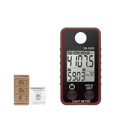 High Precise Illuminance Meter Color Temperature Meter 0.5-300000 LUX LED Illumination Test Meter Photographic Luminance Measure(SK-8202) in Saudi Arabia