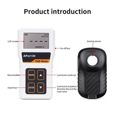 APM130 الرقمية ضوء مقياس الطاقة الاسمية متر عالية الدقة اختبار شدة الضوء قياس PPFD للنباتات الدفيئة in Kuwait