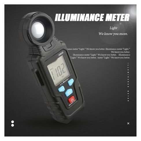 Light Meter 100,000 LUX Digital Light Meter Light Meter Digital Handheld Ambient Temperature Meter, Suitable for Room, Supermarket, Farm, Enterprise Ambient Light Sensor in Kuwait