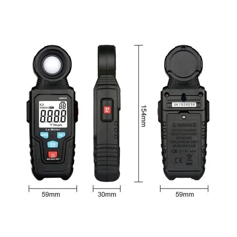 Light Meter 100,000 LUX Digital Light Meter Light Meter Digital Handheld Ambient Temperature Meter, Suitable for Room, Supermarket, Farm, Enterprise Ambient Light Sensor in Kuwait