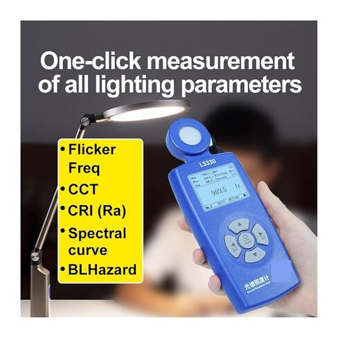 جهاز قياس الضوء الطيفي Luxmeter Luxmeter PPFD CCT UVI CRI منحنى الطيف جهاز اختبار لوكس الاحترافي لإضاءة النباتات LS330 in Kuwait