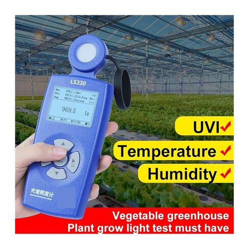 جهاز قياس الضوء الطيفي Luxmeter Luxmeter PPFD CCT UVI CRI منحنى الطيف جهاز اختبار لوكس الاحترافي لإضاءة النباتات LS330 in Kuwait