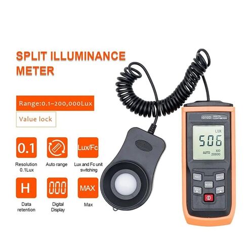 Handheld Digital Light Meter LCD Fotometro Photography Luminometer Max Min 0-200000 LUX Photometer Illuminance Tester luxometro in Kuwait