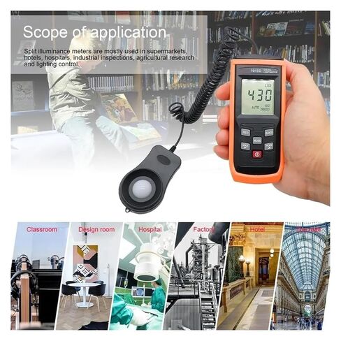 Handheld Digital Light Meter LCD Fotometro Photography Luminometer Max Min 0-200000 LUX Photometer Illuminance Tester luxometro in Kuwait
