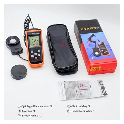 Handheld Digital Light Meter LCD Fotometro Photography Luminometer Max Min 0-200000 LUX Photometer Illuminance Tester luxometro in Kuwait