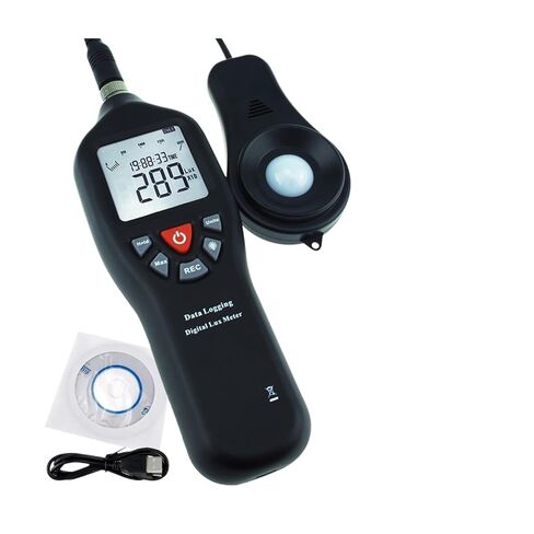 Light Meter Luxometer 0-200000 Photometer with Data Logging Function Detachable Sensor Backlight Lar Display Lux Meter in Kuwait
