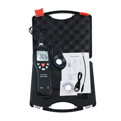 Light Meter Luxometer 0-200000 Photometer with Data Logging Function Detachable Sensor Backlight Lar Display Lux Meter in Kuwait