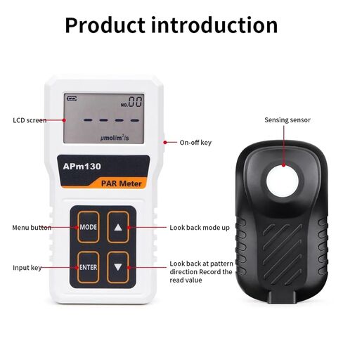 APM130 الاسمية متر عالية الدقة اختبار شدة الضوء الرقمية مقياس الطاقة الضوئية قياس PPFD للنباتات الدفيئة in Kuwait