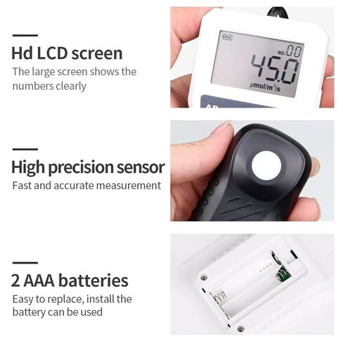 APM130 الاسمية متر عالية الدقة اختبار شدة الضوء الرقمية مقياس الطاقة الضوئية قياس PPFD للنباتات الدفيئة in Kuwait