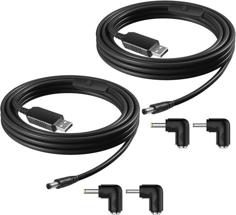 كابل شاحن USB LONNKY 12 فولت مع مفتاح مضمن وموصلات 35135/4017 لكاميرا سيارة الأطفال Luckview / شاشة Furrion FOS07TADS Vision S، كابل تعزيز محول 5 فولت إلى تيار مستمر 12 فولت (6.6 قدم، عبوتان) in Kuwait