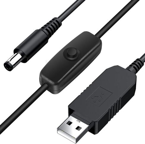 كابل شاحن USB LONNKY 12 فولت مع مفتاح مضمن وموصلات 35135/4017 لكاميرا سيارة الأطفال Luckview / شاشة Furrion FOS07TADS Vision S، كابل تعزيز محول 5 فولت إلى تيار مستمر 12 فولت (6.6 قدم، عبوتان) in Kuwait