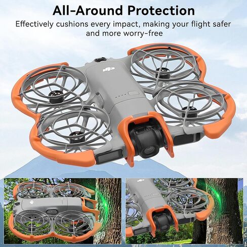 واقي حماية المروحة Neo 2 - واقيات حماية ضد الاصطدام 2 في 1 + واقي ممتص للصدمات لطائرة DJI Neo 2 بدون طيار، مجموعة ملحقات سريعة التركيب in Kuwait