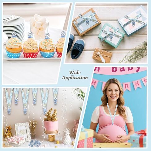 Winnie Baby Shower Pacifiers Necklace, It’s a Boy Baby Shower Favors, 30 Blue Acrylic Pacifier with Blue-Ribbon Printed It’s a Boy, Pooh Pacifier Necklace Gifts, Baby Shower Party Decorations in Kuwait