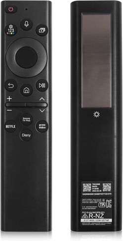 بديل جهاز التحكم الصوتي بالطاقة الشمسية لتلفزيونات سامسونج: متوافق مع تلفزيونات Frame/Neo QLED 4K/8K UHD الذكية (VG-TM2180ES/ZA)، 3 اختصارات للتطبيقات والشحن بالطاقة الشمسية BN59-01357A (أسود) in Kuwait
