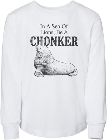in A Sea of Lions Be A Chonker Toddler Kids Long Sleeve T-Shirt in Kuwait