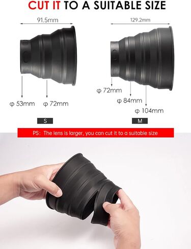 Universal Len-s Folding Hood Anti-Reflective Silicone Hood for DSLR Camera Photography Equipment Accessories (S Size 2 PCS) in Saudi Arabia
