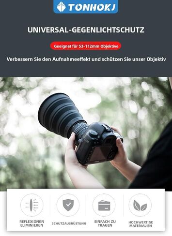 Universal Len-s Folding Hood Anti-Reflective Silicone Hood for DSLR Camera Photography Equipment Accessories (S Size 2 PCS) in Saudi Arabia