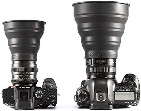 Universal Len-s Folding Hood Anti-Reflective Silicone Hood for DSLR Camera Photography Equipment Accessories (S Size 2 PCS) in Saudi Arabia
