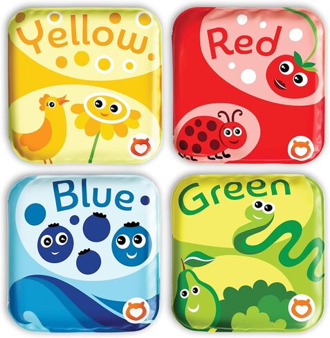 BabyBibi Floating Baby Bath Books for Baby. Kids Learning Bath Toys. Waterproof Bathtime Toys for Toddlers. Kids Educational Infant Bath Toys. (Set of 4: Color Recognition Bath Books) in Saudi Arabia