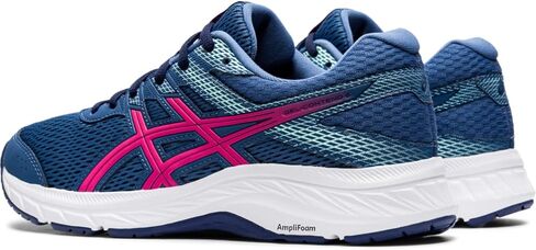 حذاء الجري Gel-Contend 6 للسيدات من ASICS، مقاس 11، Grand Shark/Pink GLO in Kuwait