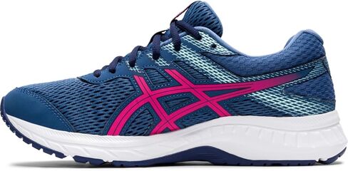 حذاء الجري Gel-Contend 6 للسيدات من ASICS، مقاس 11، Grand Shark/Pink GLO in Kuwait